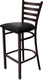 Tarrison - Spencer Dark Walnut Frame, Black Vinyl Upholstery Barstool - ISG0403UDWBL-KIT