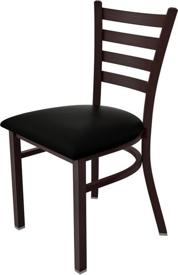 Tarrison - Spencer Dark Walnut Frame, Black Vinyl Upholstery Side Chair - ISG0401UDWBL-KIT