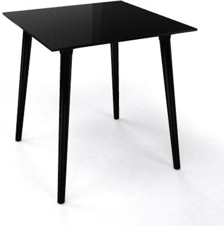 Tarrison - Stefano 35.5" Square Black Dining Table with Umbrella Hole - ATSTE1101010-UH