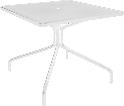 Tarrison - Stefano 35.5" Square White Dining Table with Umbrella Hole - ATSTE1100000-UH