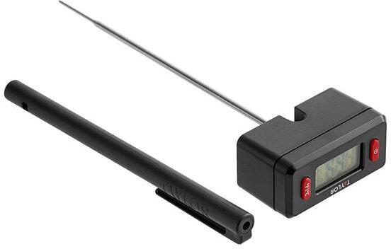 Taylor - 0.05" Black Type-K Digital Thermocouple Thermometer with Rotating Display - 5296651