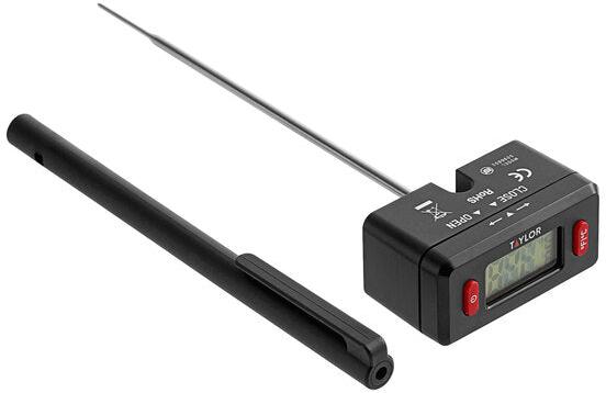 Taylor - 0.05" Black Type-K Digital Thermocouple Thermometer with Rotating Display - 5296651