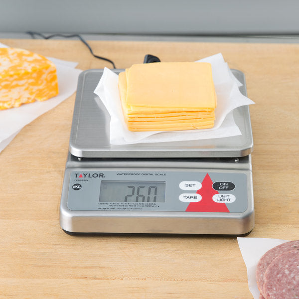 Taylor - 10 lb Stainless Steel Waterproof Digital Portion Control Scale - TE10SSW