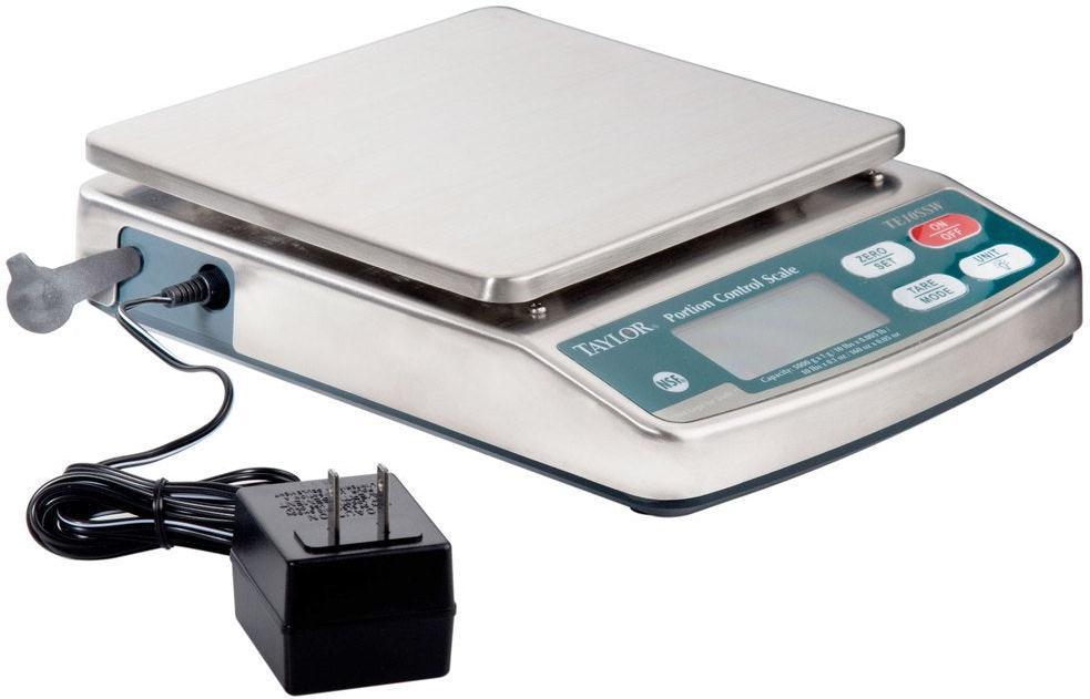 Taylor - 10 lb Stainless Steel Waterproof Digital Portion Control Scale - TE10SSW