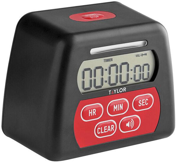 Taylor - 24 Hours Black Event Digital Timer with Visual Alert - 5282798