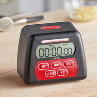 Taylor - 24 Hours Black Event Digital Timer with Visual Alert - 5282798