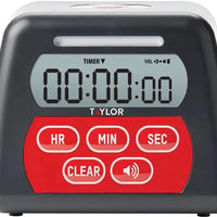 Taylor - 24 Hours Black Event Digital Timer with Visual Alert - 5282798