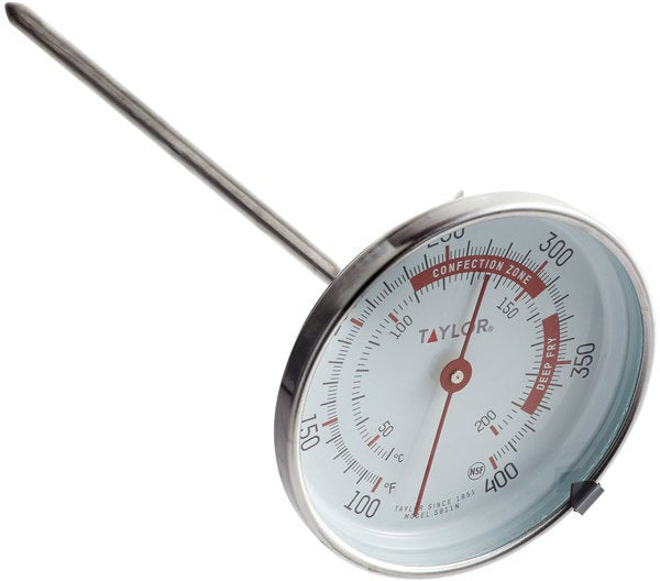 Taylor - 3" Candy/Deep Fry Thermometer With Adjustable Pan Clip - 5911N