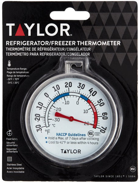 Taylor - 3" Refrigeration Thermometer, Pack of 6 - 5994