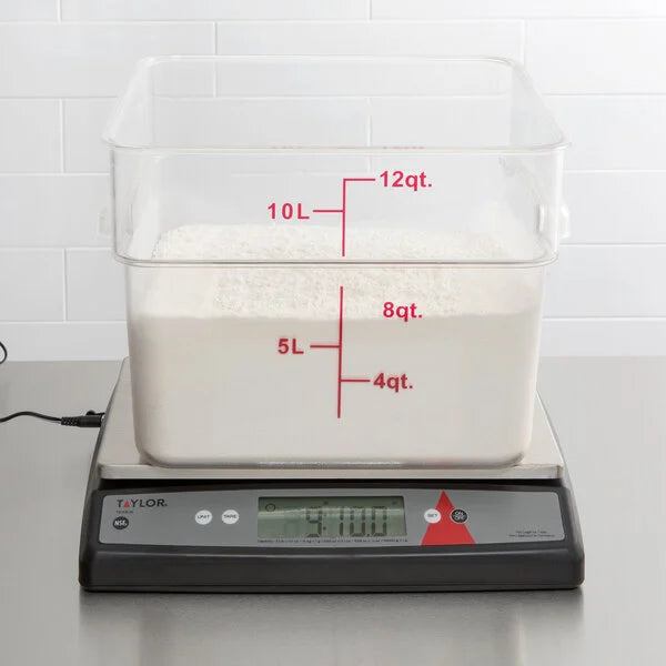 Taylor - 33 lbs Silver Digital Portion Control Scale with an Oversized Platform - TE33OS