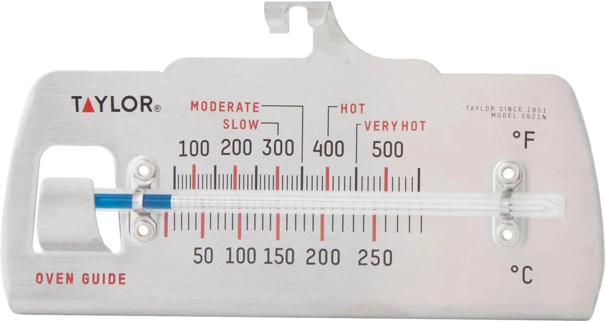 Taylor - 4.5" x 6" Oven Guide Thermometer Filled With Nontoxic Permacolor - 5921N