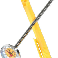 Taylor - 5" Yellow Instant Read Reduce Cross-Contamination Pocket Probe Dial Thermometer - 6092NYLBC