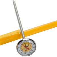 Taylor - 5" Yellow Instant Read Reduce Cross-Contamination Pocket Probe Dial Thermometer - 6092NYLBC
