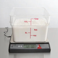 Taylor - 66 lbs Silver Digital Portion Control Scale with an Oversized Platform - TE66OS