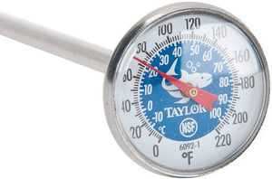 Taylor - Blue Instant Read Reduce Cross-Contamination Pocket Probe Dial Thermometer - 6092NBLBC