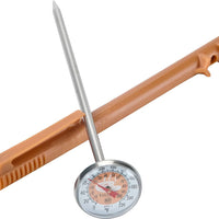 Taylor - Brown Instant Read Reduce Cross-Contamination Pocket Probe Dial Thermometer - 6092NBRBC