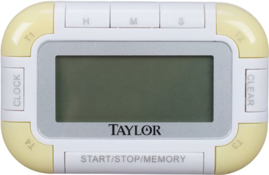 Taylor - Compact 4 Event Digital Timer With Clock - 5862