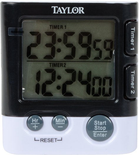 Taylor - Dual Event Digital Timer/Clock, Pack of 6 - 5828
