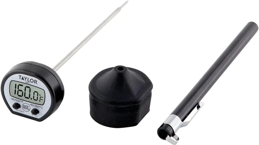 Taylor - High Temperature Digital Thermometer with Rubber Boot - 9841RB
