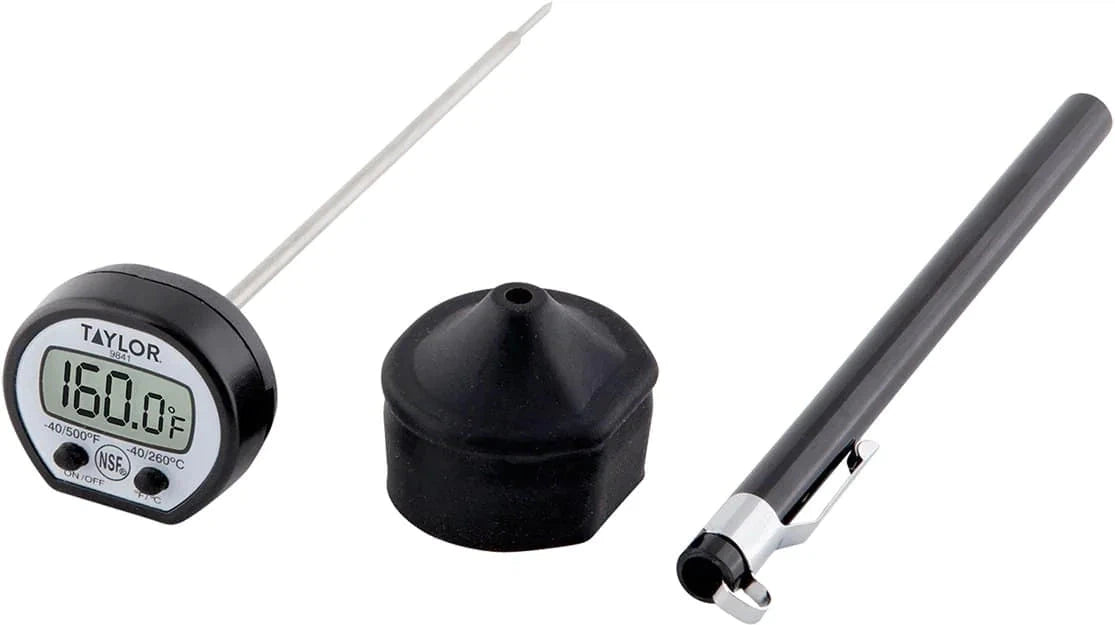 Taylor - High Temperature Digital Thermometer with Rubber Boot - 9841RB