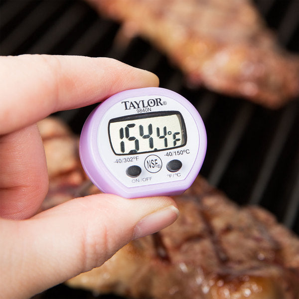 Taylor - Purple Digital Allergy Thermometer with Step-Down Probe - 9840PRN - DISCONTINUED