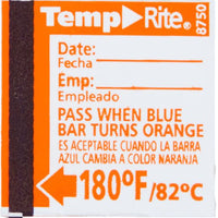 Taylor - TempRite® Dishwasher Temperature Test Labels, Pack of 12 - 8750