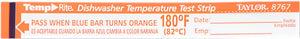 Taylor - TempRite™ Dishwasher Temp Test Strips, 25 Per Pack - 8767J
