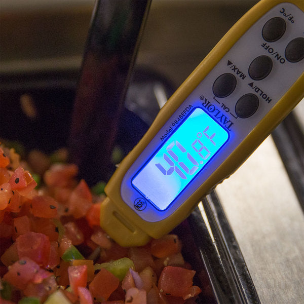 Taylor - Waterproof Digital Pocket Probe Thermometer with Backlight - 9848EFDA