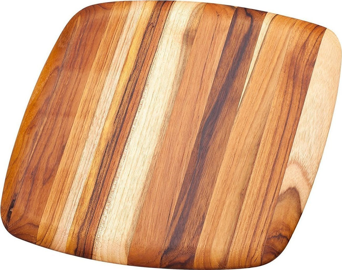 TeakHaus - 12" x 12" Elegant Collection Edge Grain Cutting Board - TH207