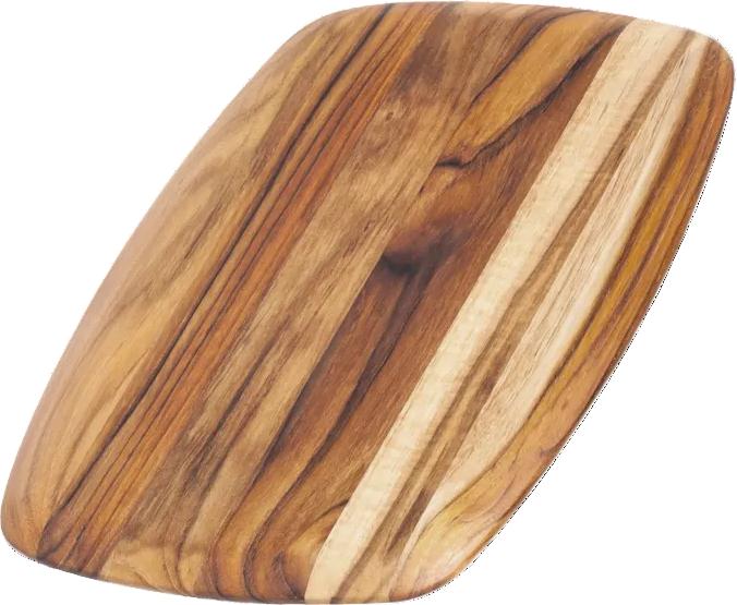 TeakHaus - 12" x 8" x 0.5" Elegant Rounded Edge Cutting/Serving Board - TH202