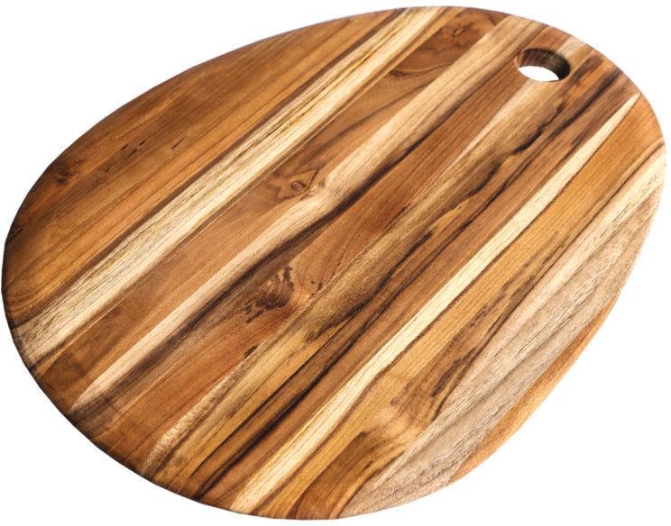 TeakHaus - 14" x 9" x 0.5" Elegant Oval Cutting/Serving Board - TH210