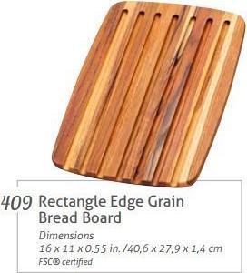 TeakHaus - 16" x 11" Essential Collection Edge Grain Bread Board - TH409