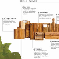 TeakHaus - 16" x 11" Essential Collection Edge Grain Bread Board - TH409