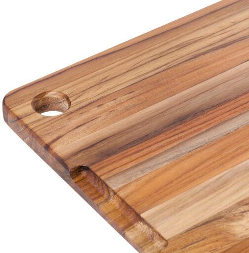 TeakHaus - 16" x 12" x 0.75" Marine Carving Board Corner Hole & Juice Canal - TH514