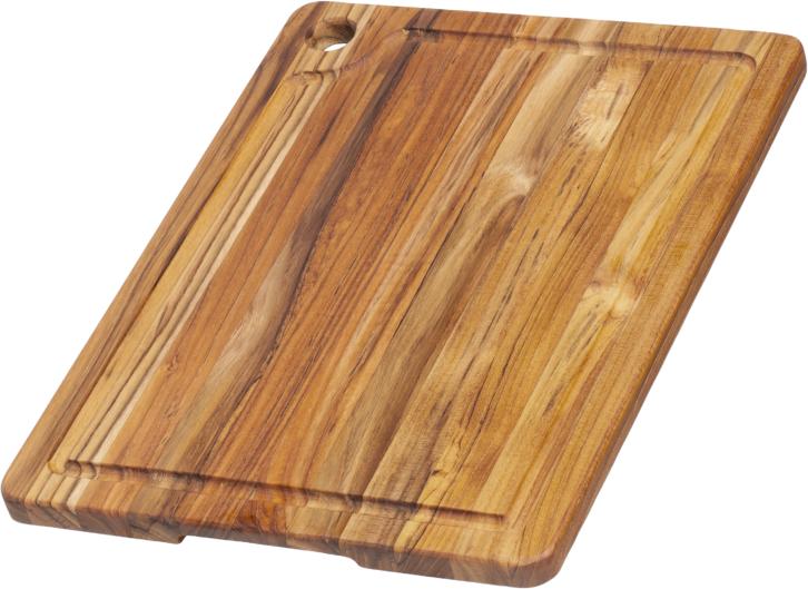 TeakHaus - 16" x 12" x 0.75" Marine Carving Board Corner Hole & Juice Canal - TH514