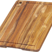 TeakHaus - 16" x 12" x 0.75" Marine Carving Board Corner Hole & Juice Canal - TH514