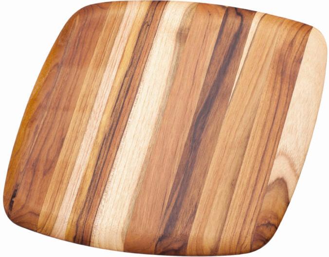 TeakHaus - 16" x 16" x 0.5" Elegant Square Rounded Edge Cutting/Serving Board - TH206