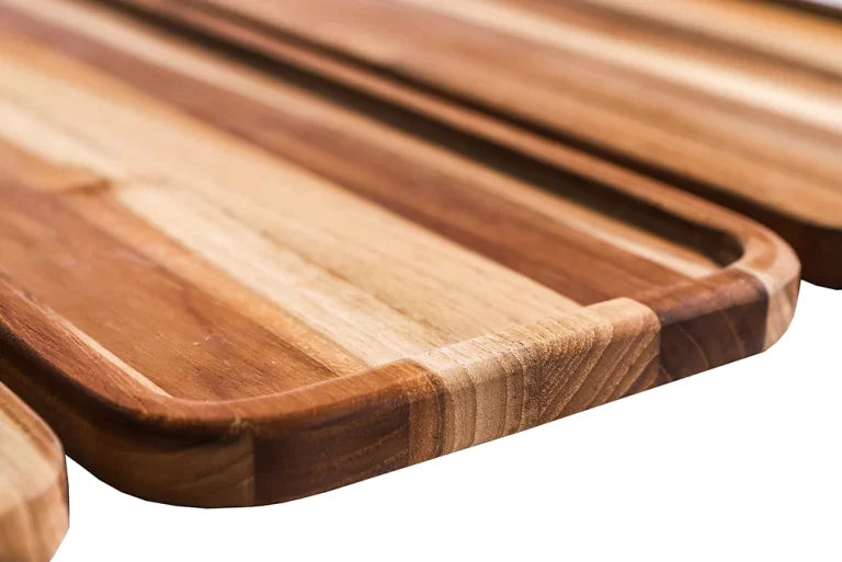 TeakHaus - 16" x 5.5" x 0.5" Essential MD Rectangle Serving Tray Narrow Rim - TH1306