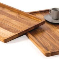 TeakHaus - 18" x 12" x 0.75" Essential Nordic Style Tray, Set of 2 - TH1311