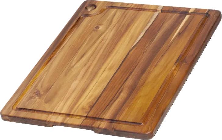 TeakHaus - 18" x 14" x 0.75" Marine Carving Board Corner Hole & Juice Canal - TH517