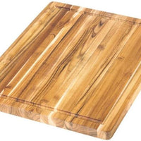 TeakHaus - 18" x 14" x 1" Scandi Cutting Board Handgrip & Juice Canal - TH805