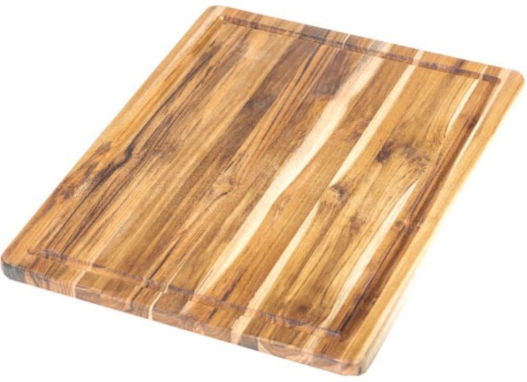 TeakHaus - 18" x 14" x 1" Scandi Cutting Board Handgrip & Juice Canal - TH805