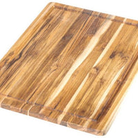 TeakHaus - 18" x 14" x 1" Scandi Cutting Board Handgrip & Juice Canal - TH805