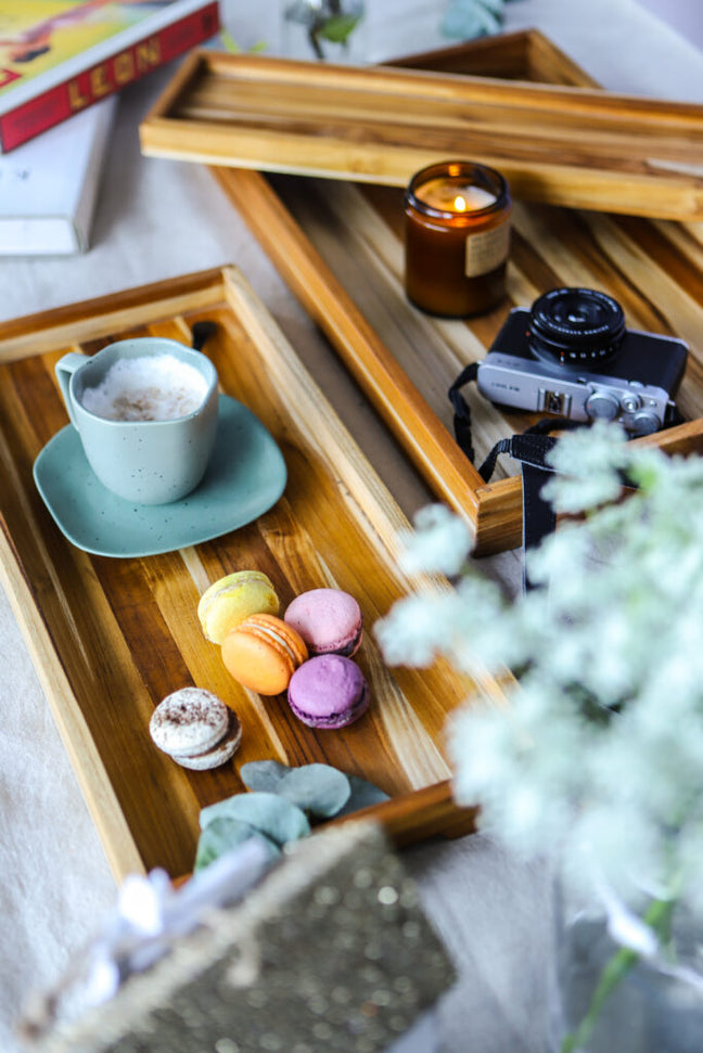 TeakHaus - 19" x 9" x 1.5" Nesting Timeless Tray - TH1302