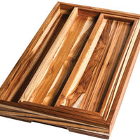 TeakHaus - 20" x 12" x 2" Nesting Timeless Tray, Set of 3 - TH1304