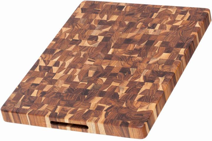 TeakHaus - 20" x 15" x 1.5" Butcher Block Carving Board Handgrip - TH331