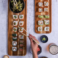 TeakHaus - 20" x 6" x 0.5" Essential LG Rectangle Serving Tray Narrow Rim - TH1307