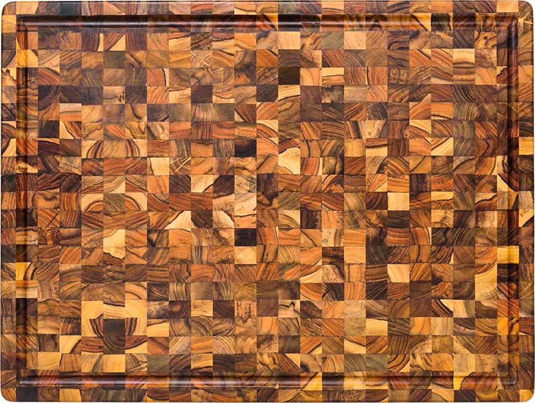 TeakHaus - 24" x 18" Cutting Board with Grips & Juice Canal - TH333
