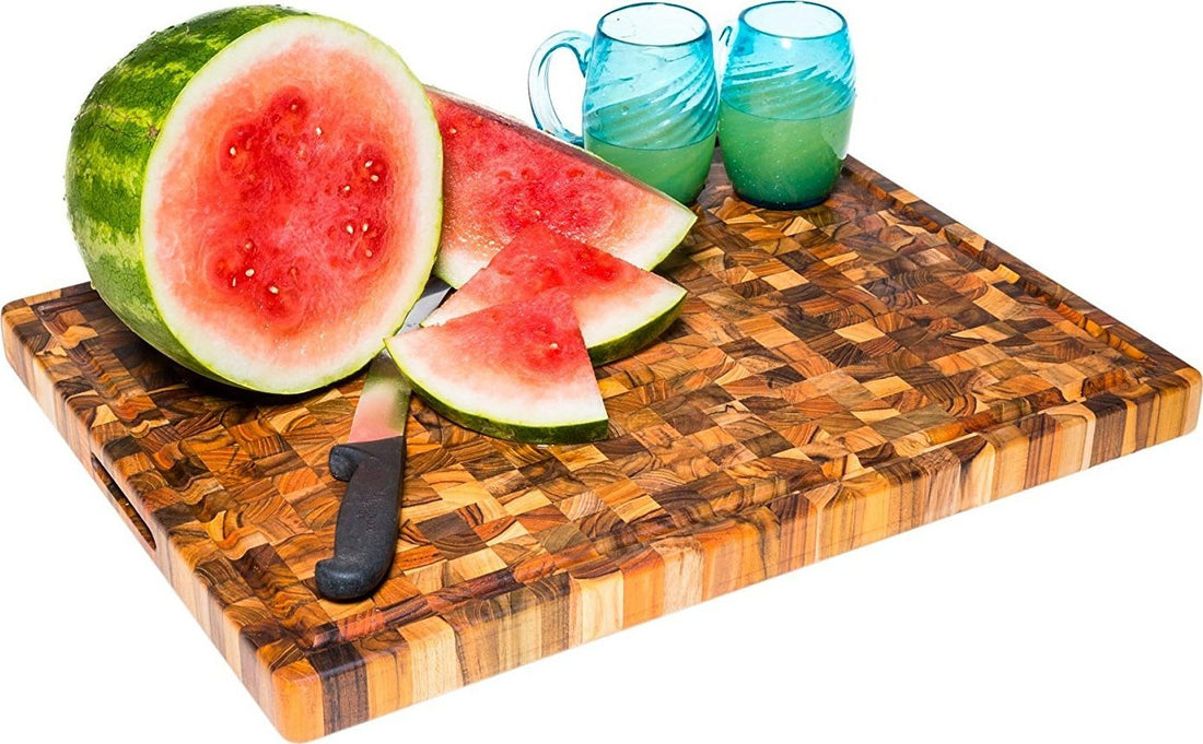 TeakHaus - 24" x 18" Cutting Board with Grips & Juice Canal - TH333