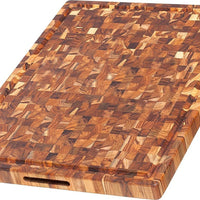 TeakHaus - 24" x 18" Cutting Board with Grips & Juice Canal - TH333